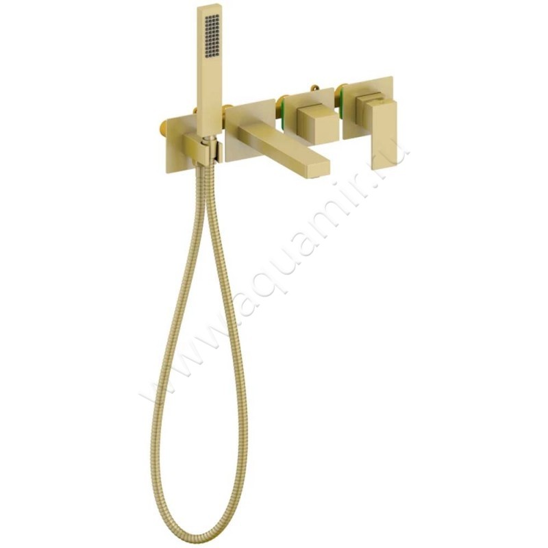 Смеситель Timo Selene с душем, золото матовое 201417YSM