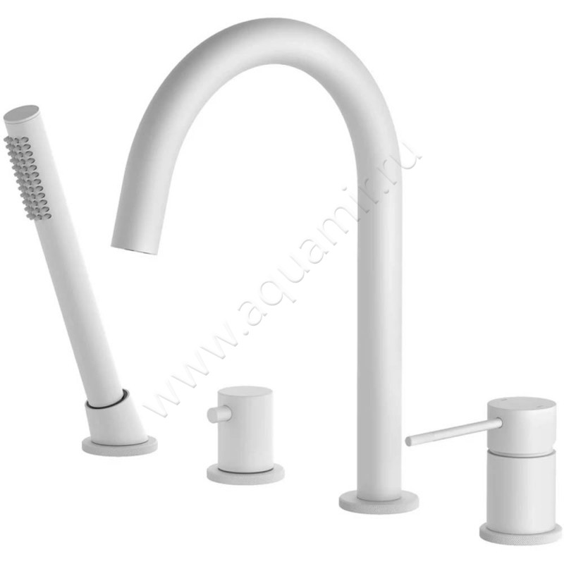 Смеситель для ванны Timo Saona с душем, белый матовый 232016Y