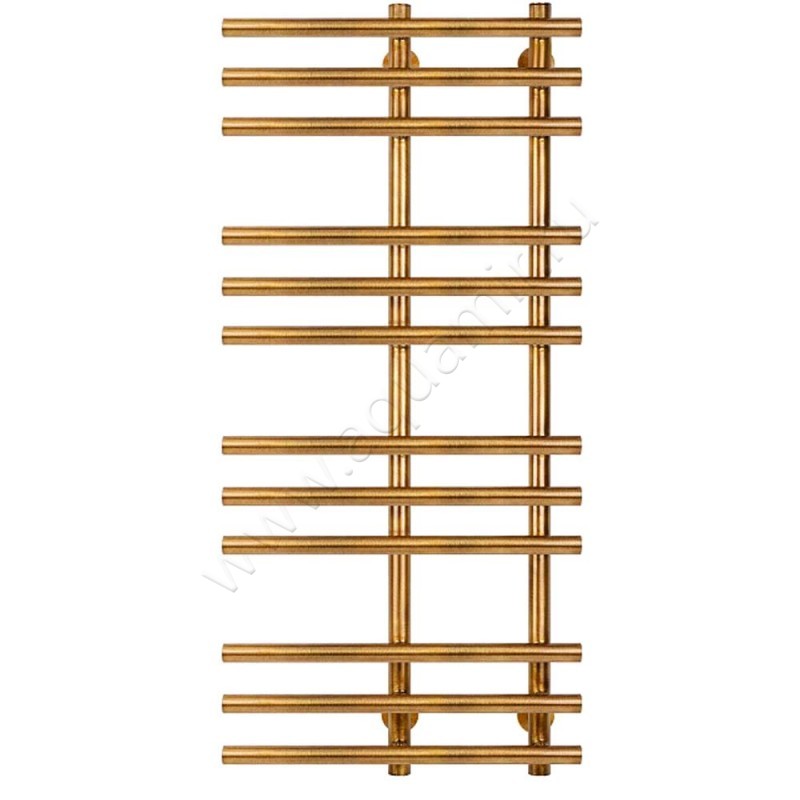 Полотенцесушитель латунный водяной Secado Турин 3 60x60, бронза 4673739250242