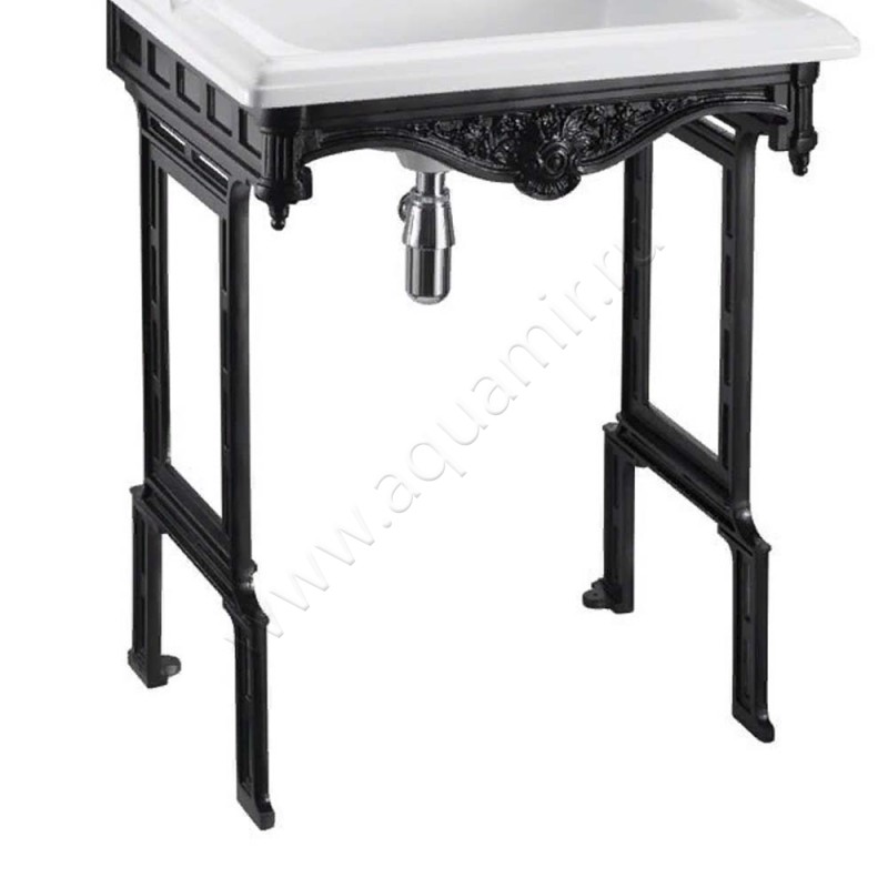 Консоль под раковину Burlington Classic 60 см, черный алюминий T48 BLA