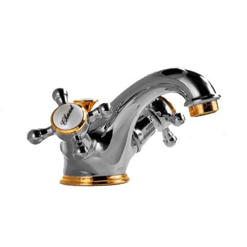 Смеситель для раковины Jado Retro золото/хром H2366F2