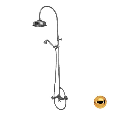 Душевой гарнитур Kerasan Retro золото 7398K1