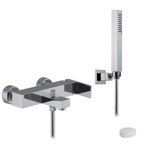 Смеситель для ванны Carlo Frattini Brick белый матовый F3504BS