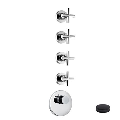 Встраиваемый смеситель для ванны с термостатом Carlo Frattini Fimatherm F5333X4NS