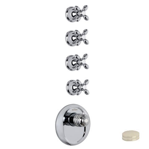 Встраиваемый смеситель для ванны с термостатом Carlo Frattini Fimatherm F5043X4SN