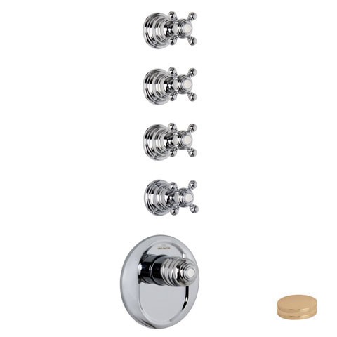 Встраиваемый смеситель для ванны с термостатом Carlo Frattini Fimatherm F5113X4OR