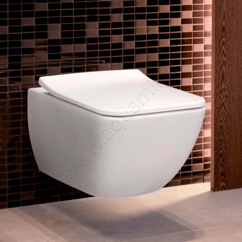 Унитаз подвесной Villeroy & Boch VENTICELLO 56 см, безободковый, белый 4611R0R1