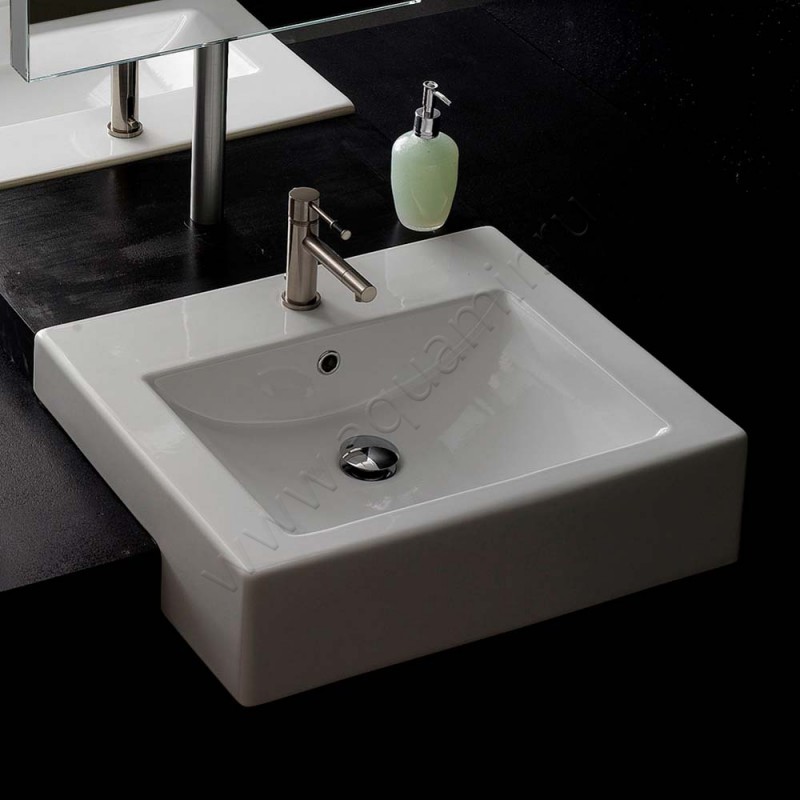 Раковина полувстраиваемая Scarabeo Square 50 см 8025D