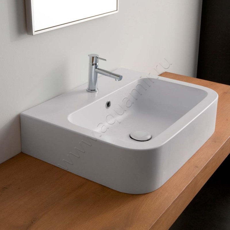 Раковина-чаша накладная с отверстием под смеситель Scarabeo Next 60 см 8308