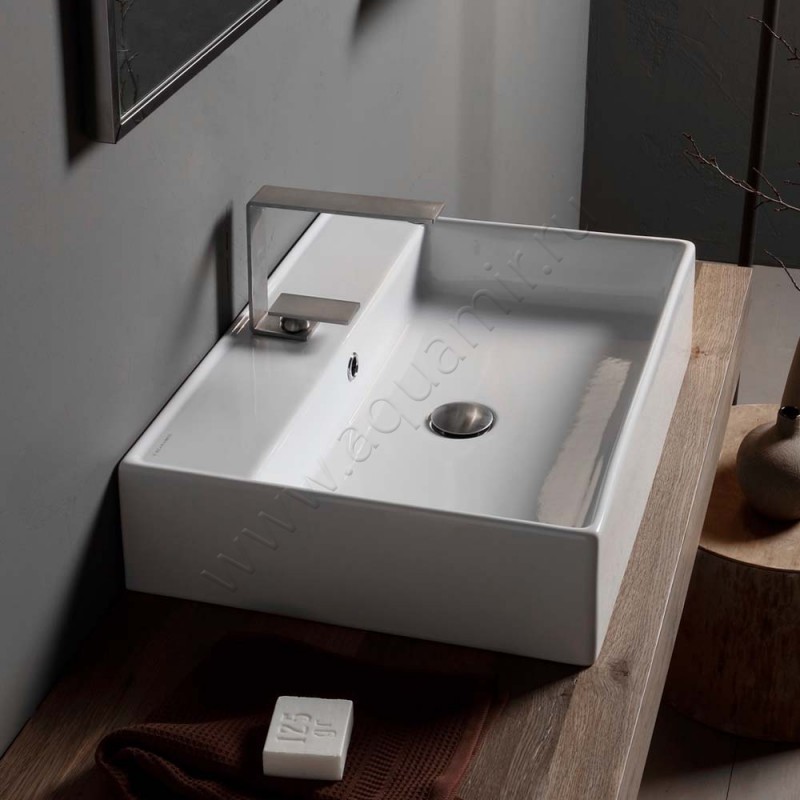 Раковина-чаша накладная с отверстием под смеситель Scarabeo Teorema 60 см 8031R60