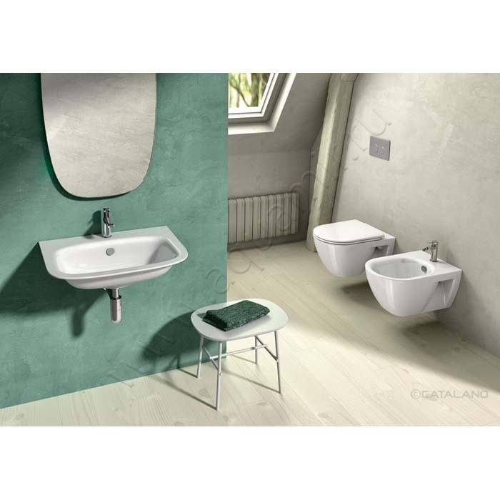 Раковина подвесная Catalano Green 65 см, фарфор, белый глянец/bianco 165GRON00