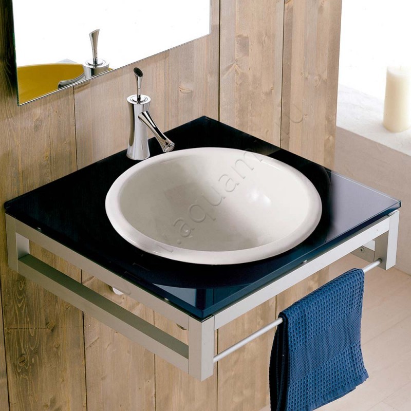 Раковина встраиваемая сверху на столешницу без отверстий Scarabeo In-Out 29,5 см 8020