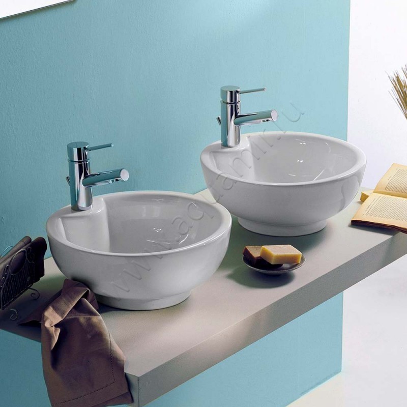 Раковина-чаша накладная с отверстием под смеситель Scarabeo Luna 40,5 см 8003