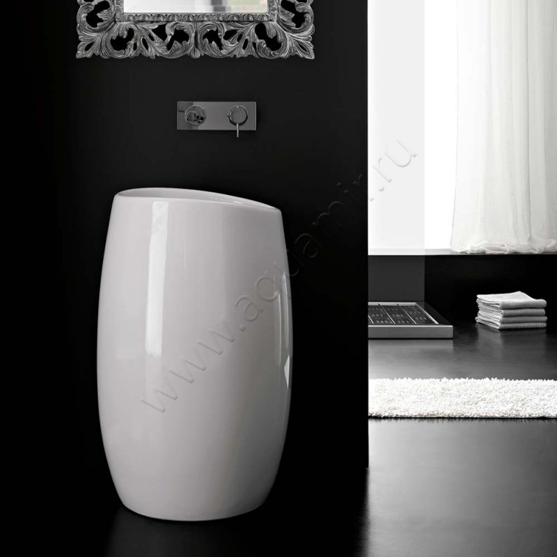 Раковина напольная без отверстий под смеситель Scarabeo Moai 50 см 8603