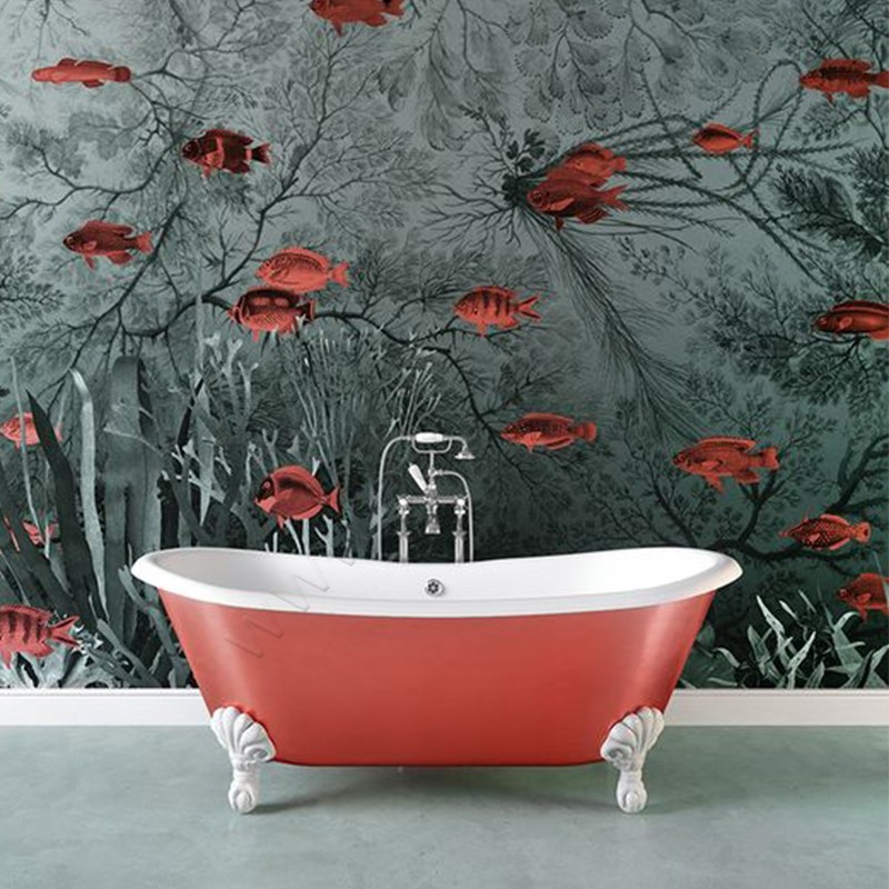 Чугунная ванна Devon & Devon Admiral 182x81, красная 2MRADMIRALBIDD