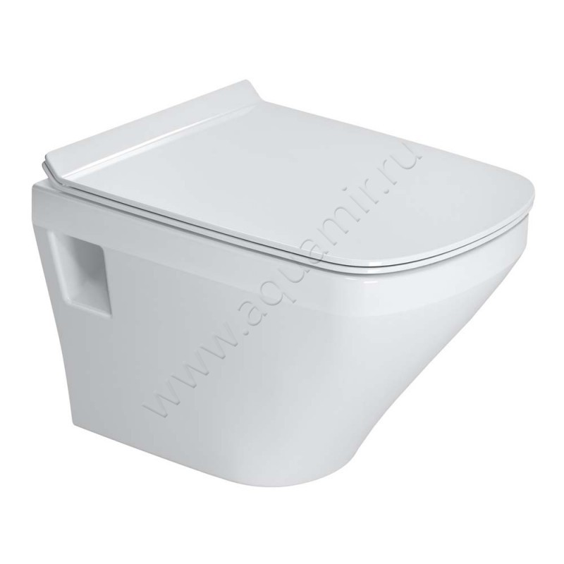 Унитаз подвесной Duravit DURASTYLE 48 см, безободковый, белый, с покрытием wondergliss 25390900001