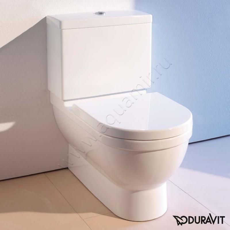 Унитаз напольный Duravit STARCK 3 74 см, безободковый, белый, с покрытием hygieneglaze 2104092000