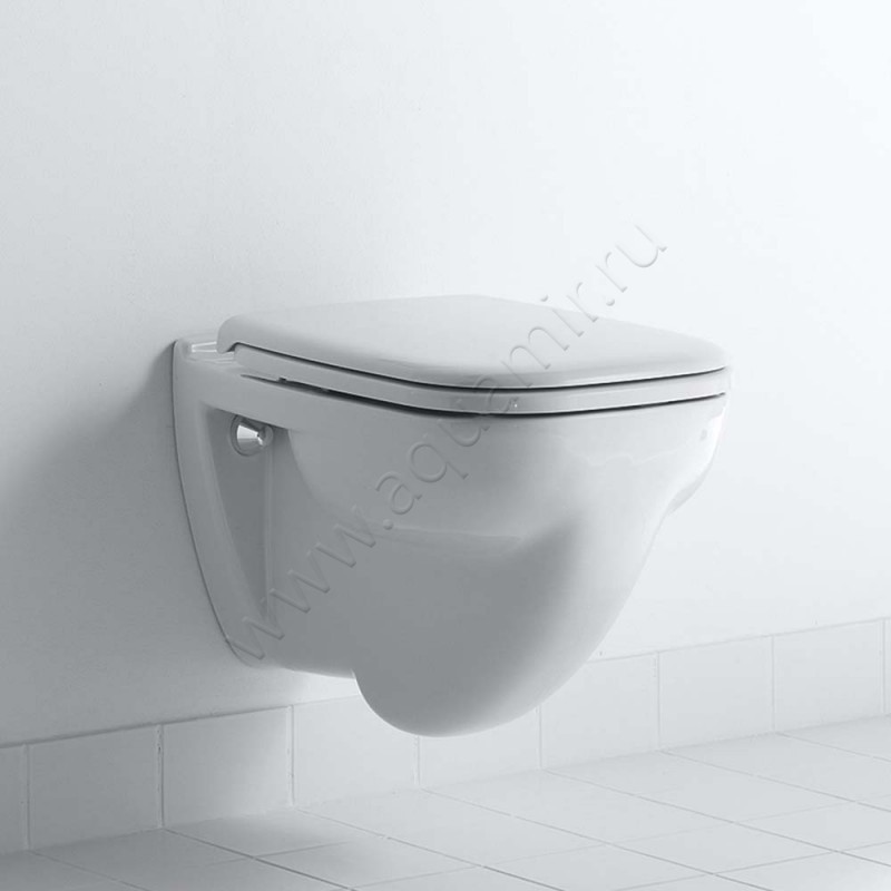 Унитаз подвесной Duravit D-CODE 54 см, безободковый, белый, с покрытием hygieneglaze 2210092000