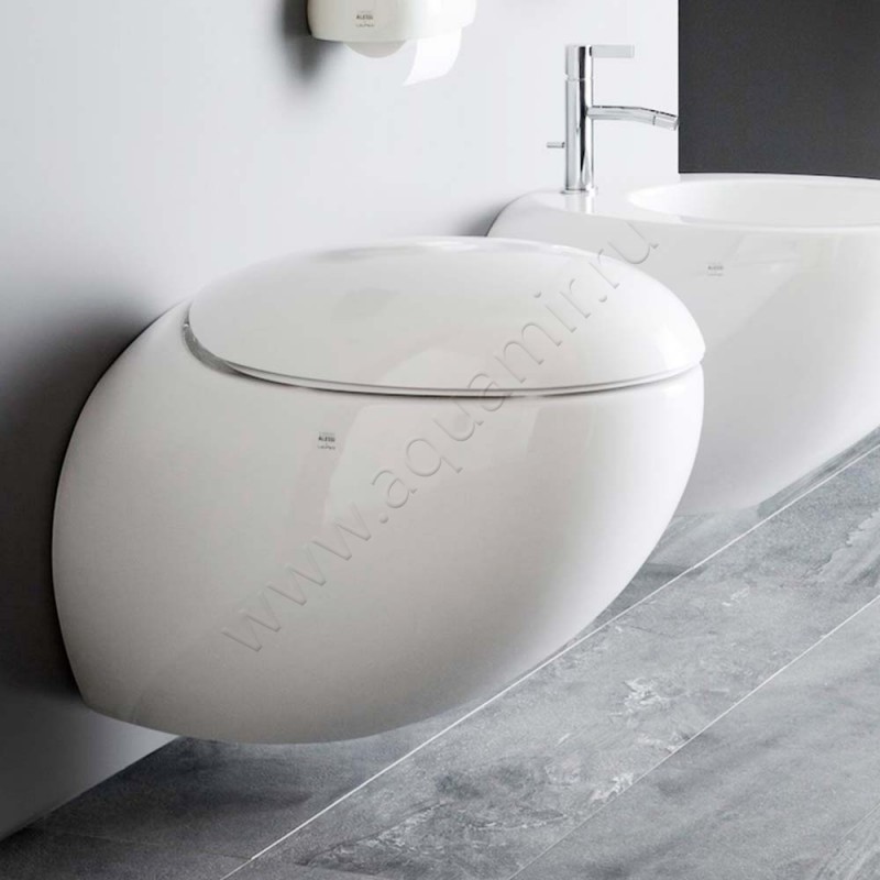 Унитаз подвесной Laufen IL BAGNO ALESSI ONE 58,5 см, белый, с покрытием cleancoat 8209714000001