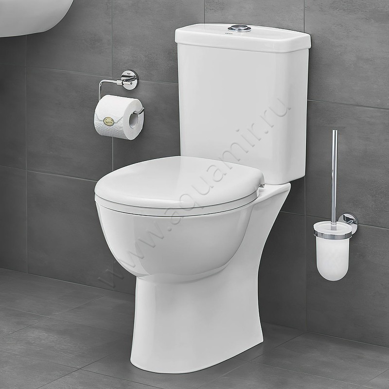Унитаз напольный Grohe BAU CERAMIC с крышкой микролифт, 70,1 см, белый 39346000