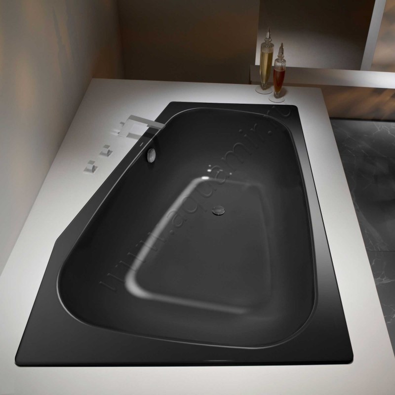 Стальная ванна Kaldewei Plaza Duo 180x120, черная 237200010701