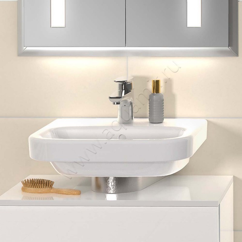 Рукомойник подвесной Villeroy & Boch Architectura 50 см, фарфор, белый глянец/white alpin 43735001