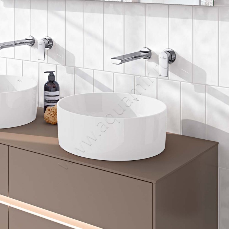 Раковина-чаша накладная Villeroy & Boch Collaro 40 см, фарфор, белый глянец/white alpin 4A184001