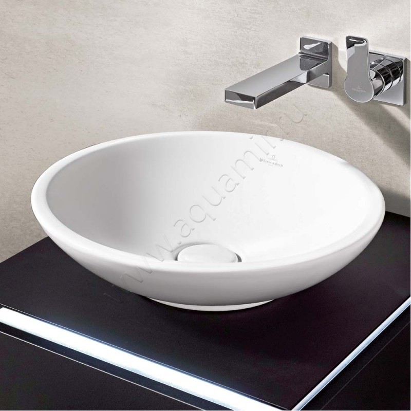 Раковина-чаша накладная Villeroy & Boch Loop & Friends 43 см, фарфор, белый глянец/starwhite 514400R2