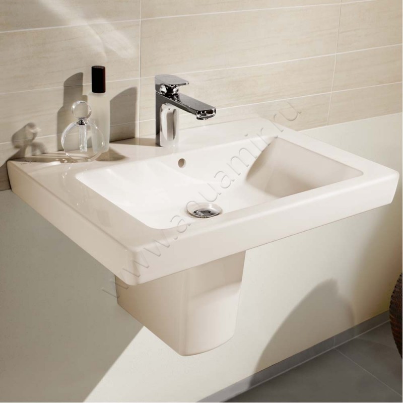 Раковина подвесная Villeroy & Boch Subway 2.0 60 см, фарфор, пергамон глянец 711360R3