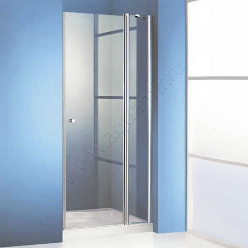 Маятниковая душевая дверь в нишу с фиксированным элементом Huppe 501 Design pure в серебристом цвете 510610087321