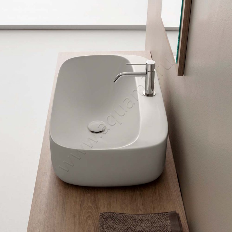 Раковина-чаша накладная с отверстием под смеситель Scarabeo Moon 70 см 550541