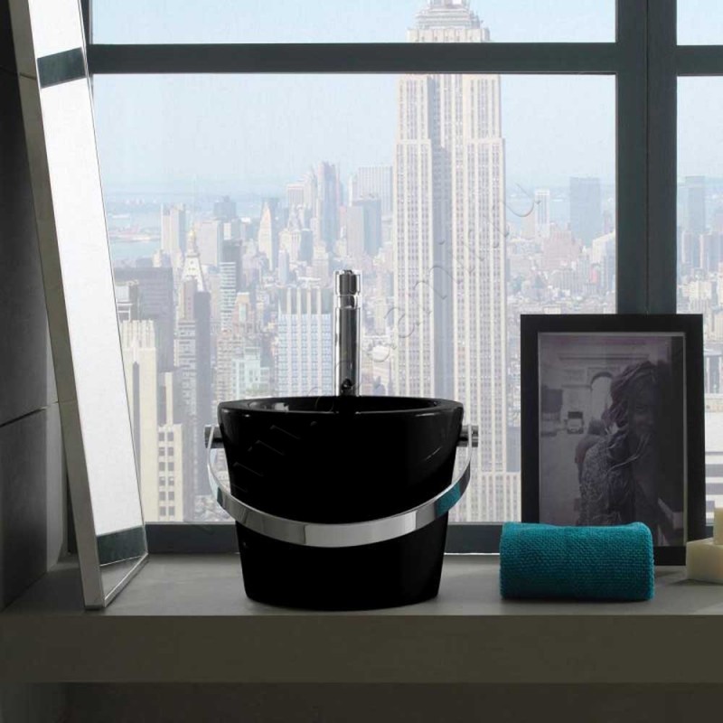 Раковина-чаша накладная Scarabeo Bucket 30 см 880135BK