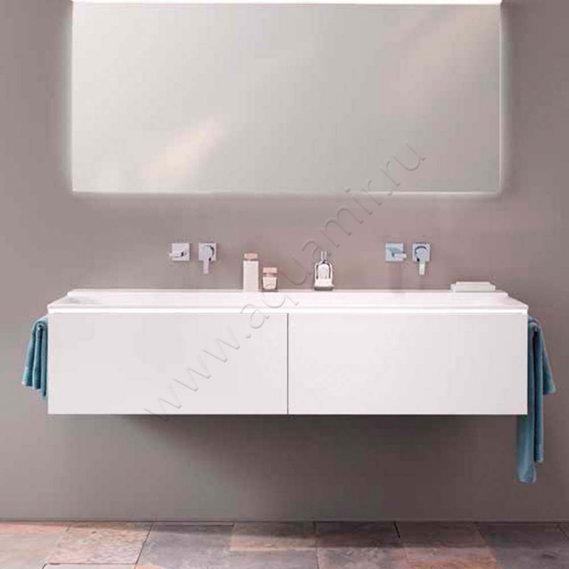 Раковина мебельная накладная без отверстий Geberit Xeno2 140 см 500276001