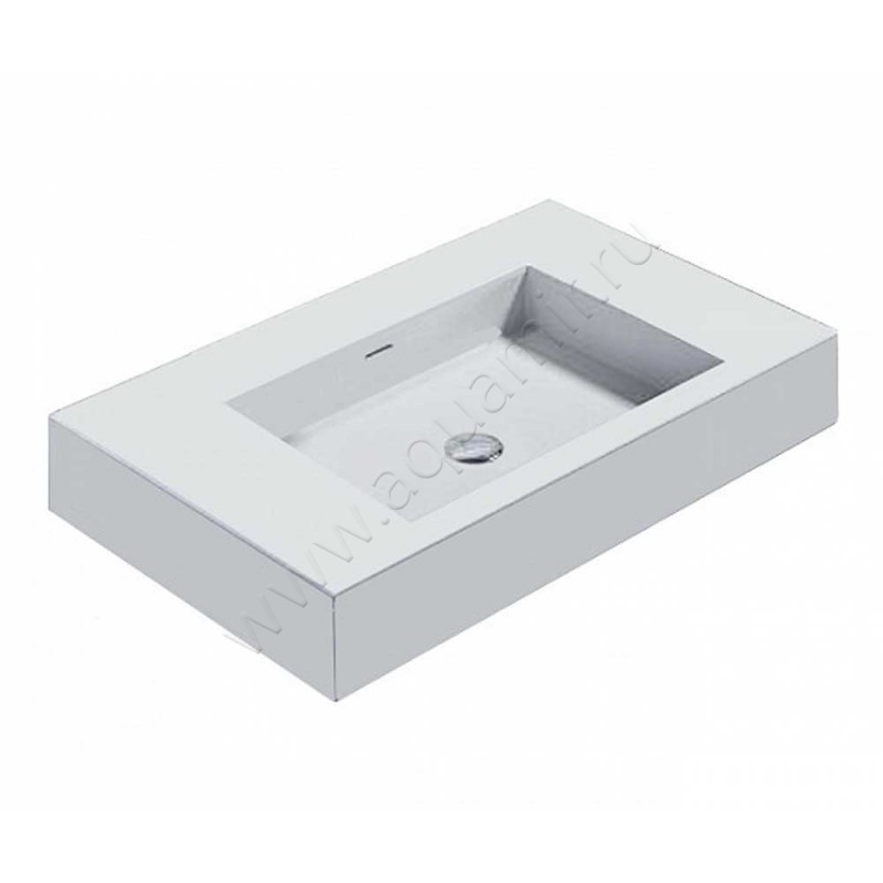 Раковина мебельная накладная без отверстий Aquanet Bliss Cube 198941