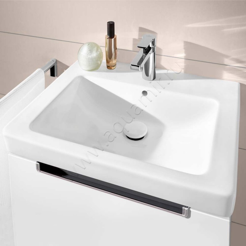 Раковина мебельная накладная Villeroy & Boch Subway 2.0 55 см, фарфор, белый глянец/white alpin 7113F501