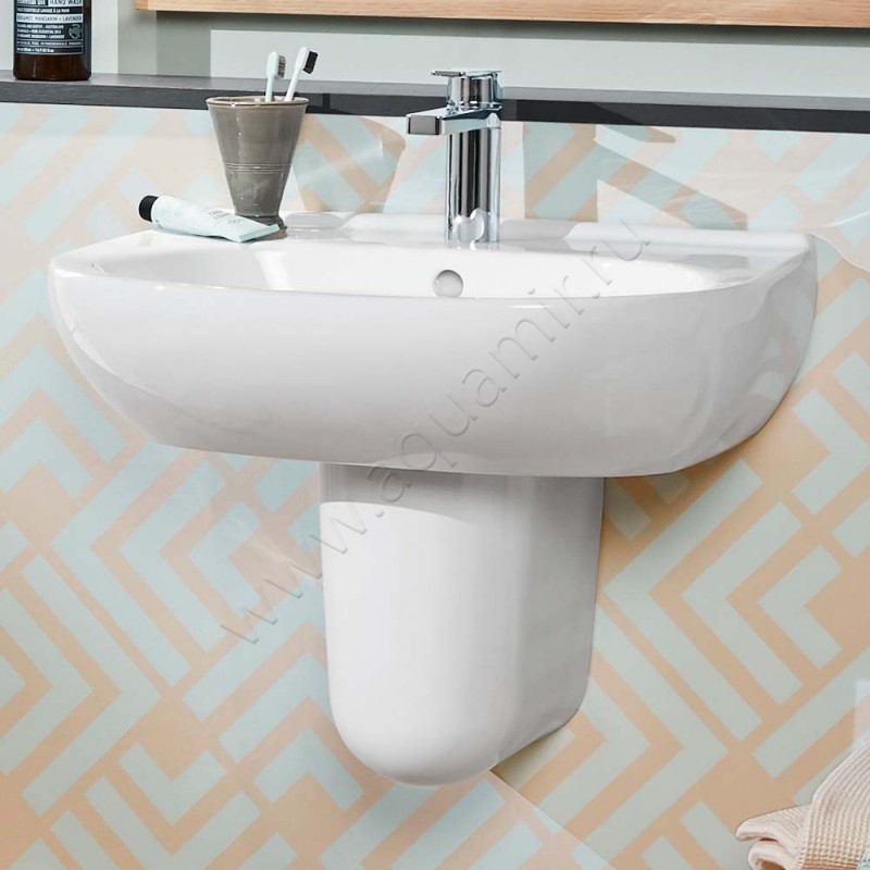 Рукомойник подвесной Villeroy & Boch O.novo 55 см, фарфор, белый глянец/white alpin 51605501