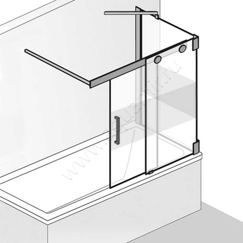 Шторка на ванну HSK K2P 2186090-41-100#Re