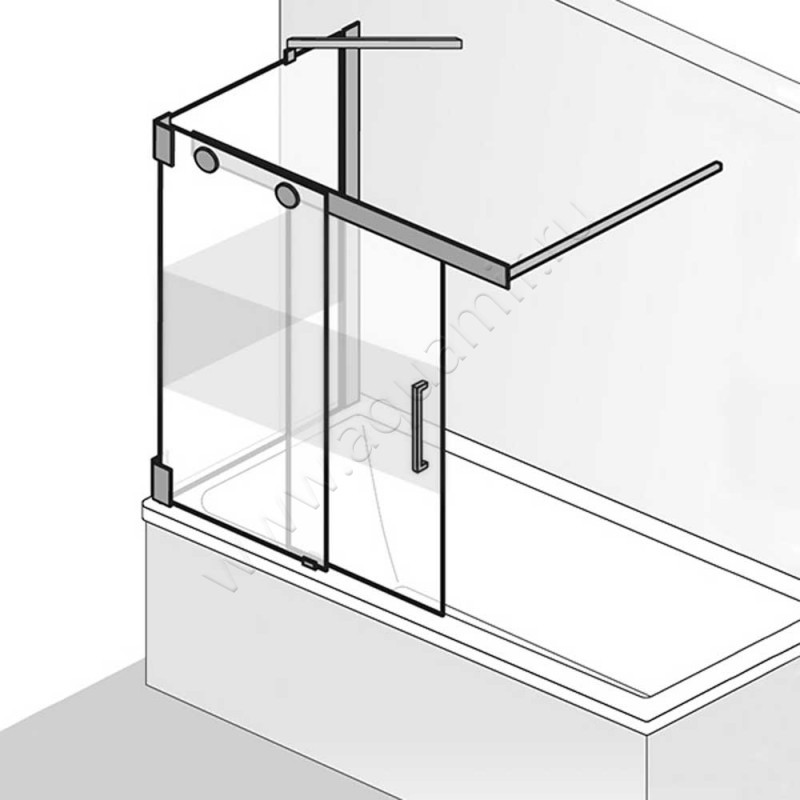 Шторка на ванну HSK K2P 2186100-41-100#Li