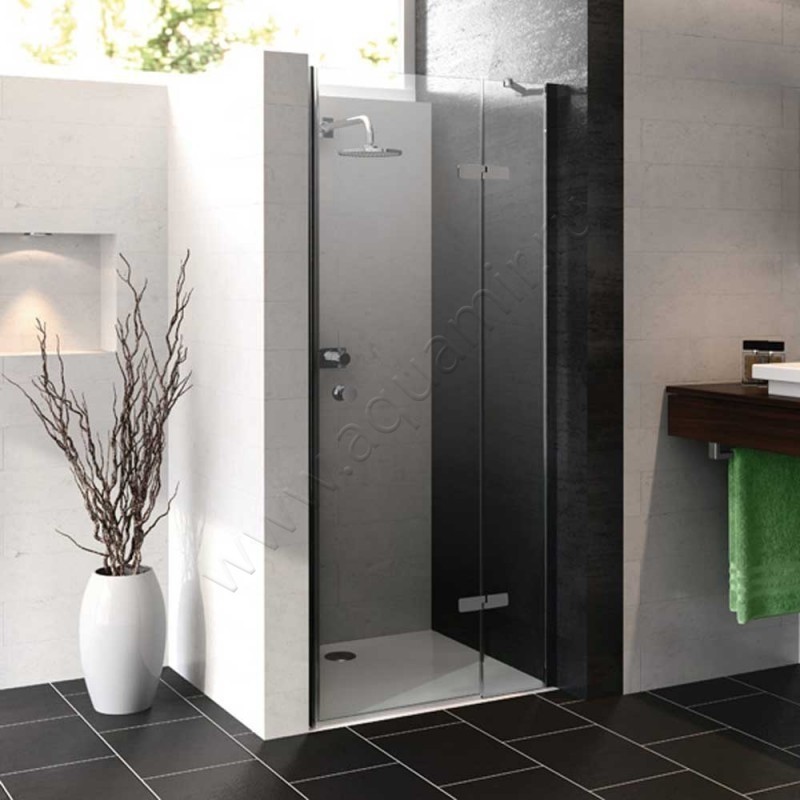 Поворотная душевая дверь в нишу Huppe Enjoy pure в серебристом цвете 4T1002092321