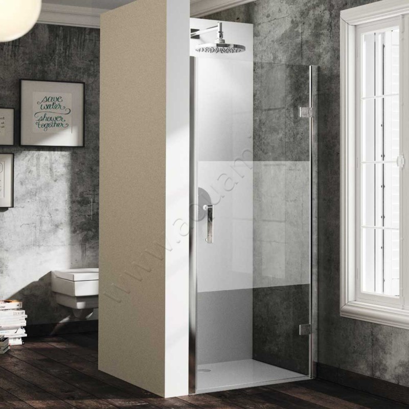 Маятниковая душевая дверь в нишу Huppe Solva pure в серебристом цвете ST2403092375