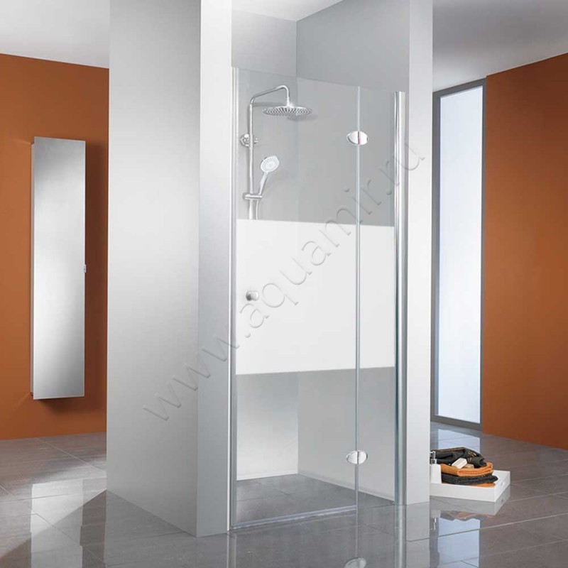 Поворотная душевая дверь в нишу с фиксированным элементом HSK Premium Classic хром 601090-41-100#Re200