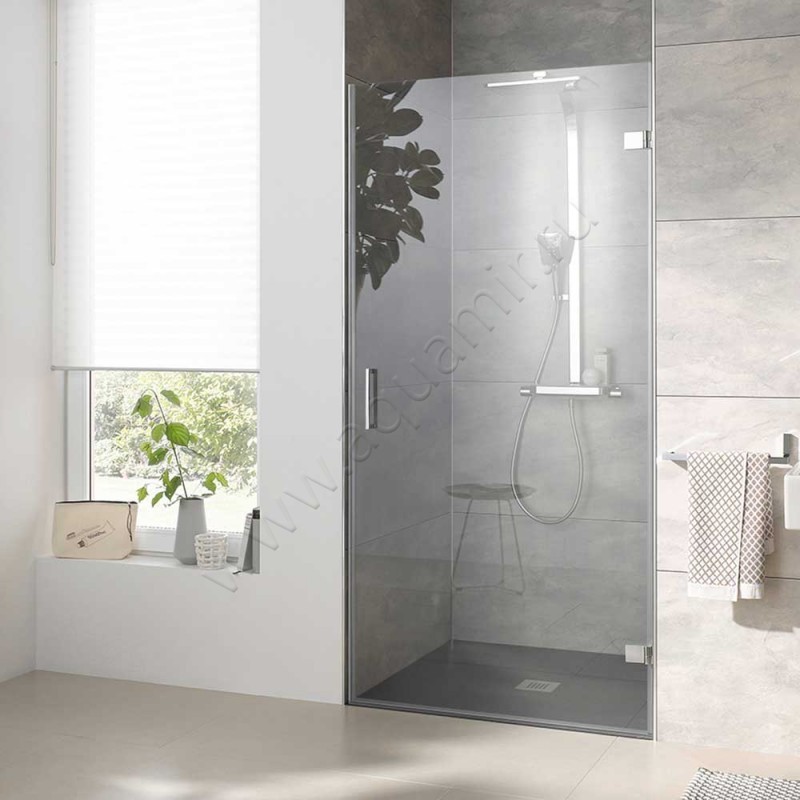 Поворотная душевая дверь в нишу HSK Atelier Plan Pur хром AP.201-41-50#Re