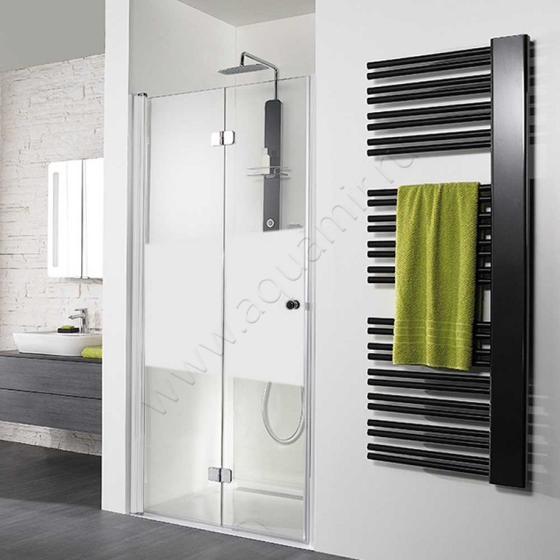 Складная душевая дверь в нишу HSK Exklusiv белая 406080-04-100#EdLi200