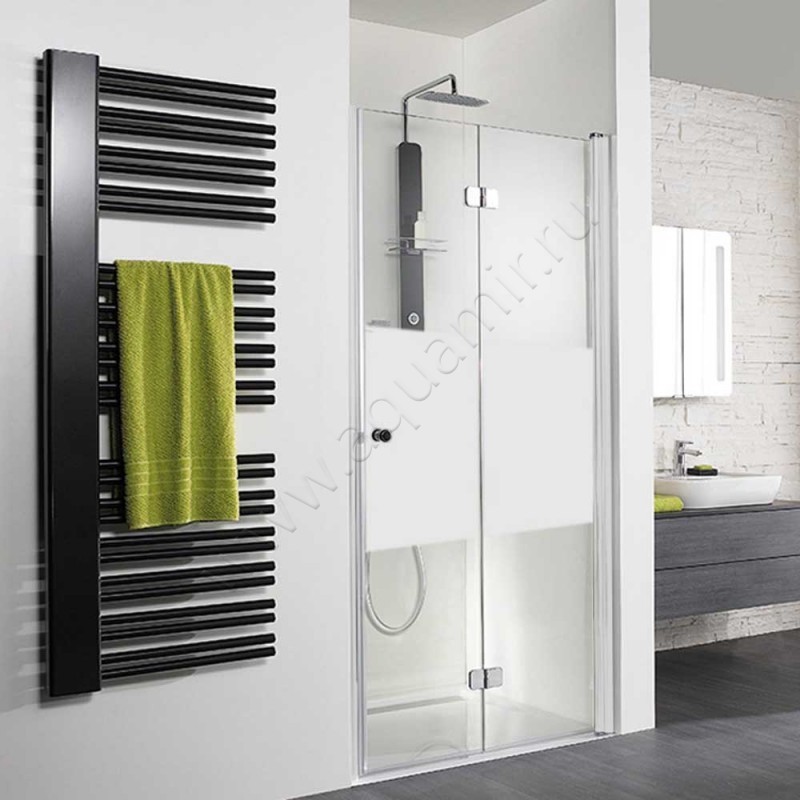 Складная душевая дверь в нишу HSK Exklusiv белая 406080-04-100#Re200