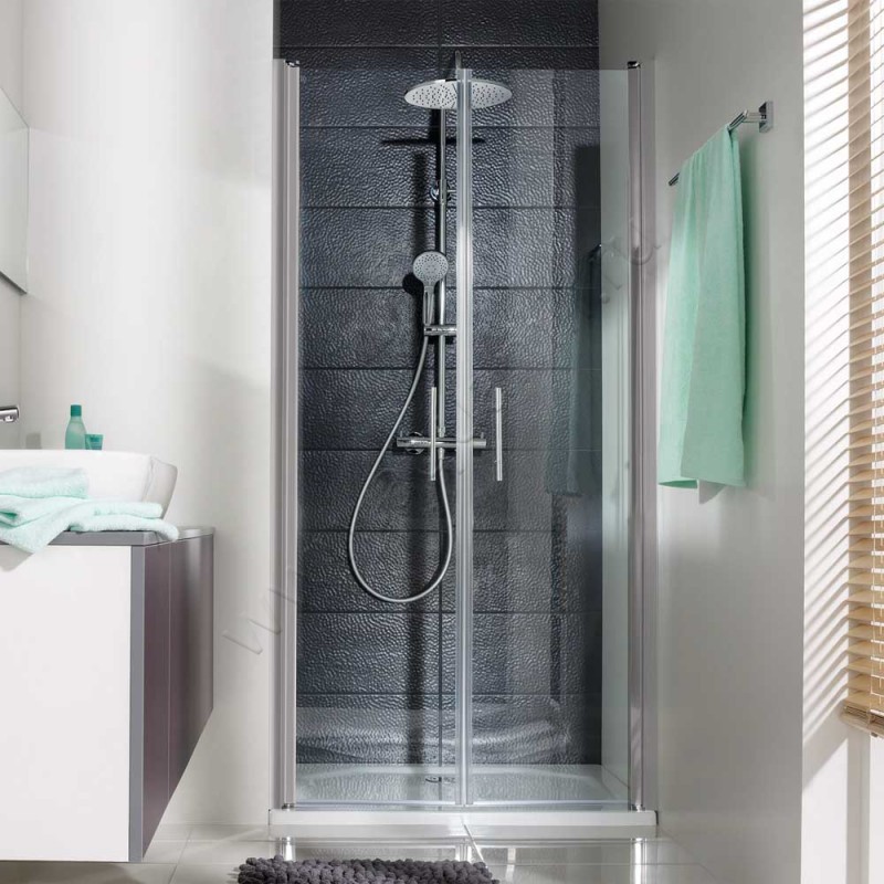 Маятниковая душевая дверь в нишу HSK Favorit Nova в серебристом цвете 137100-01-50#Ed