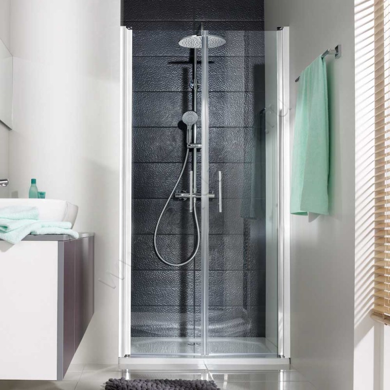 Маятниковая душевая дверь в нишу HSK Favorit Nova белая 137090-04-50#Ed