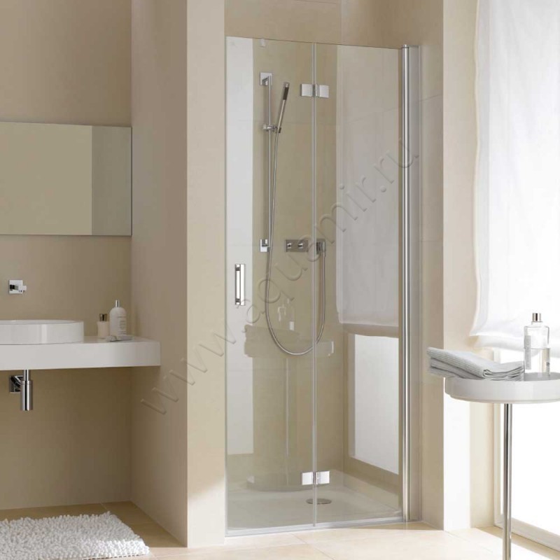 Складная душевая дверь в нишу Kermi Diga в серебристом цвете DI2DR11020VPK