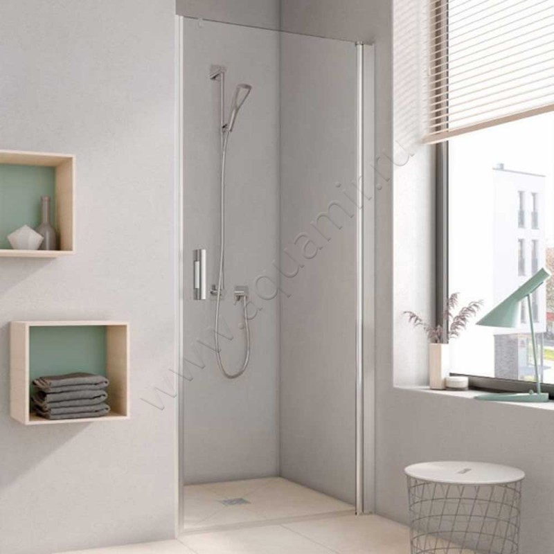 Маятниковая душевая дверь в нишу Kermi Pega в серебристом цвете PE1WR08518VPK