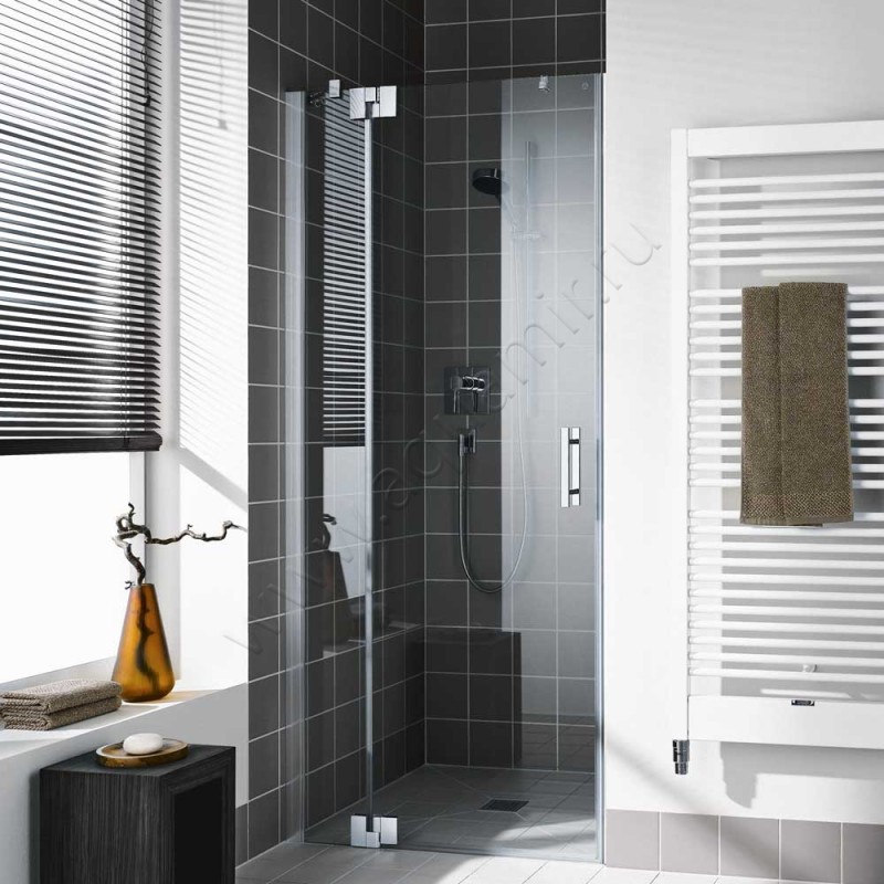 Маятниковая душевая дверь в нишу с фиксированным элементом Kermi Filia XP в серебристом цвете FX1TL13020VPK