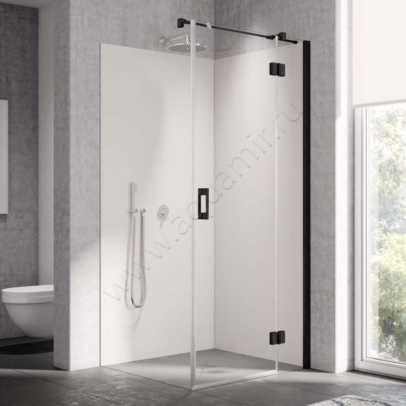 Поворотная душевая дверь для боковой стенки Kermi Liga LISNR100203PK